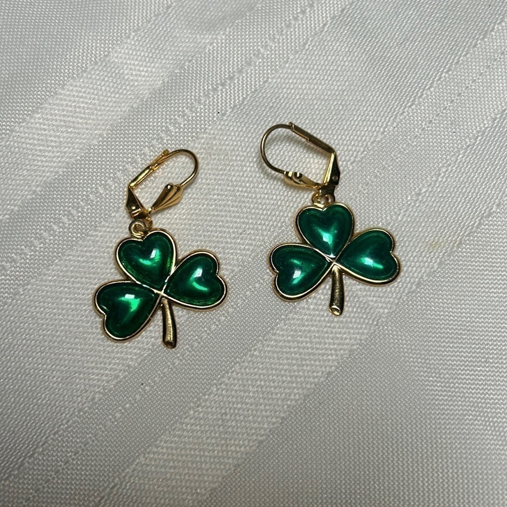 THREE Leaf Clover Earrings